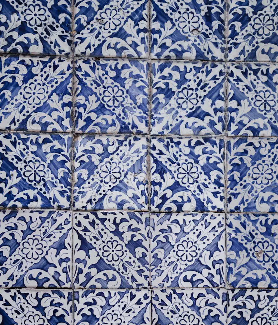 Azulejos portugais bleus et blancs